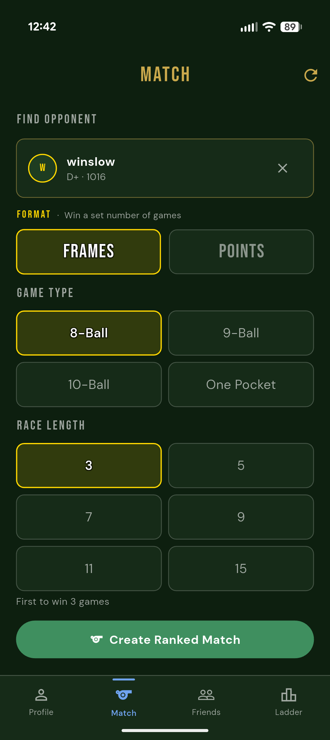 OPL Match Setup